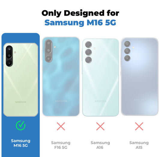 Premium Silicon Soft Framed Case with Clear Back Cover For Samsung M16 5G