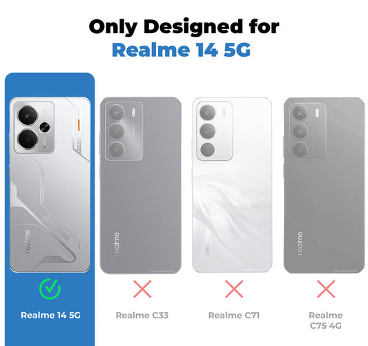 Shockproof Hybrid Transparent Phone Case For Realme 14 5G