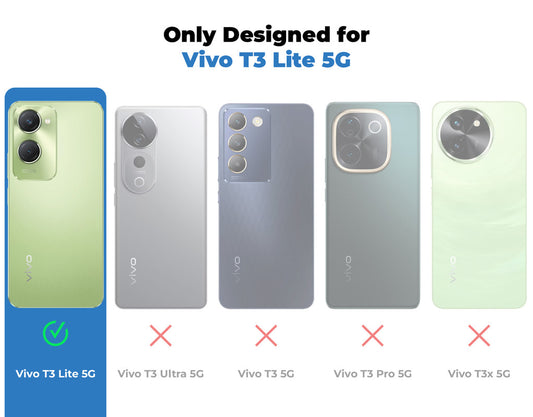 Soft Frame Clear Case For Vivo T3 lite 5G