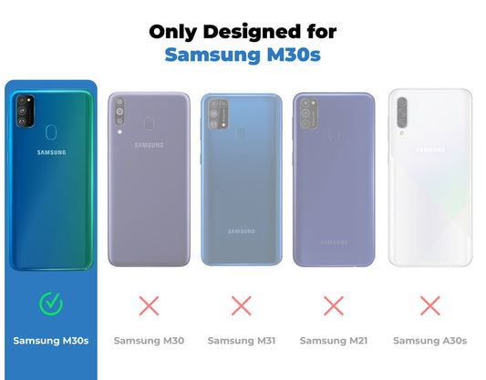 Soft Frame Clear Case Ring Holder Kickstand For Samsung M30s