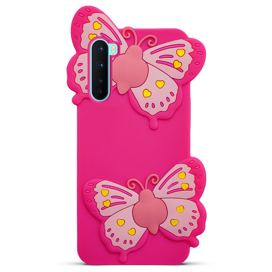 3D Vibrant Butterfly Silicone Phone Case For OnePlus Nord