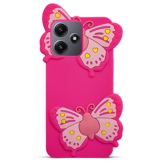 3D Vibrant Butterfly Silicone Phone Case For Redmi 12 5G