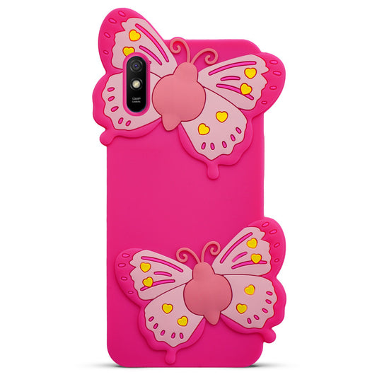 3D Vibrant Butterfly Silicone Phone Case For Redmi 9A