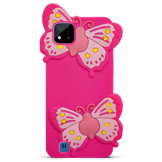 3D Vibrant Butterfly Silicone Phone Case For Realme C20