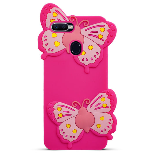 3D Vibrant Butterfly Silicone Phone Case For Oppo F9 Pro