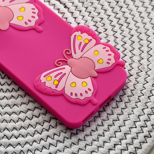 3D Vibrant Butterfly Silicone Phone Case For Realme 8 4G