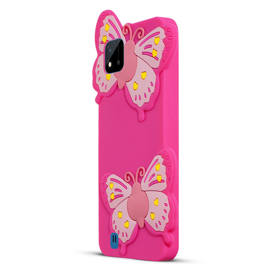 3D Vibrant Butterfly Silicone Phone Case For Realme C20