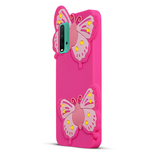 3D Vibrant Butterfly Silicone Phone Case For Redmi 9 Power