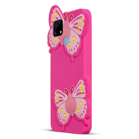 3D Vibrant Butterfly Silicone Phone Case For Realme C25