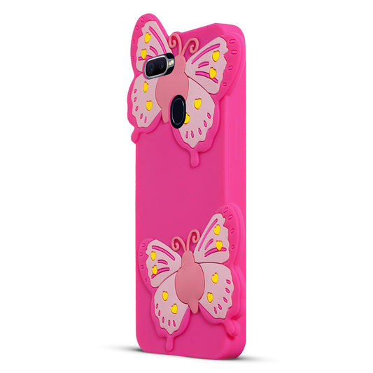 3D Vibrant Butterfly Silicone Phone Case For Oppo F9 Pro