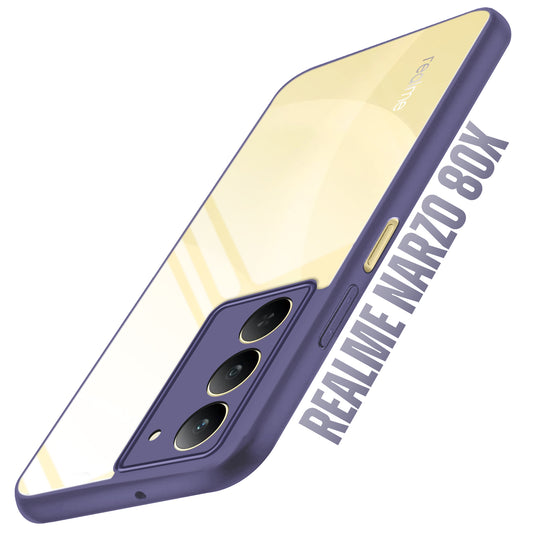 Premium Silicon Coloured Soft Framed Case with Clear Back Cover For Realme Narzo 80x 5G