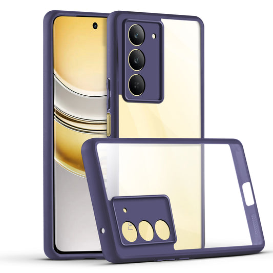 Premium Silicon Coloured Soft Framed Case with Clear Back Cover For Realme Narzo 80x 5G