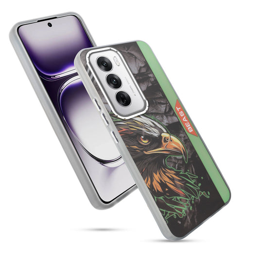 Beast Mode Animal Printed Back Case For Oppo Reno 12 5G With Hard Back & Glow Effect