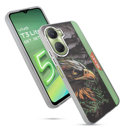 Beast Mode Animal Printed Back Case For Vivo T3 Lite 5G With Hard Back & Glow Effect