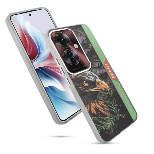 Beast Mode Animal Printed Back Case For Oppo F25 Pro 5G With Hard Back & Glow Effect