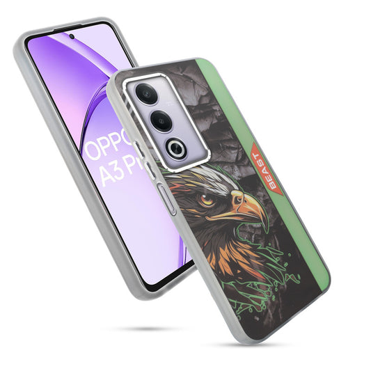 Beast Mode Animal Printed Back Case For Oppo A3 Pro 5G With Hard Back & Glow Effect