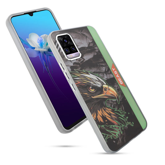 Beast Mode Animal Printed Back Case For Vivo V20 With Hard Back & Glow Effect