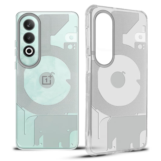 Soft Transparent Frosted Matte Silicone TPU With Silver Ring Camera Protection Back Cover for OnePlus Nord CE 4 5G