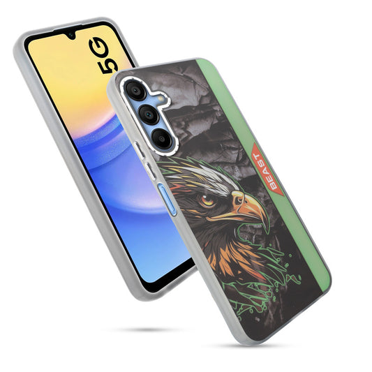 Beast Mode Animal Printed Back Case For Samsung A15 5G With Hard Back & Glow Effect