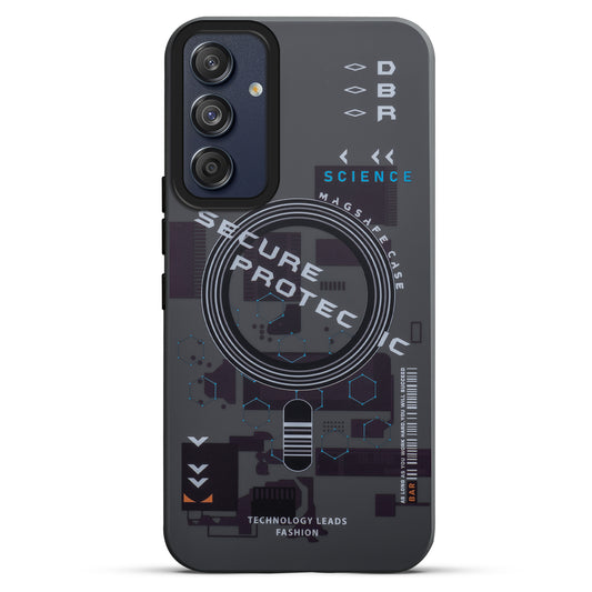 Mechanical Circuit Sector Print Hard Back Cover For Samsung F55 5G