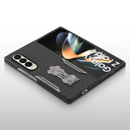 Designer Back Case Inspired by Satyamev Jayate, Textured Surface & Soft Inner Fabric for Samsung Z Fold 4