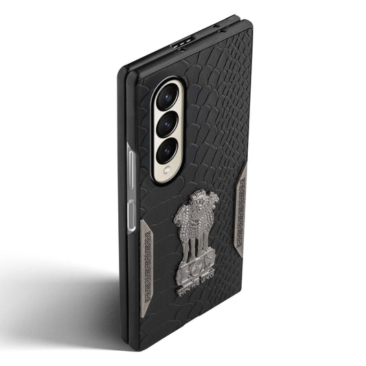 Designer Back Case Inspired by Satyamev Jayate, Textured Surface & Soft Inner Fabric for Samsung Z Fold 4