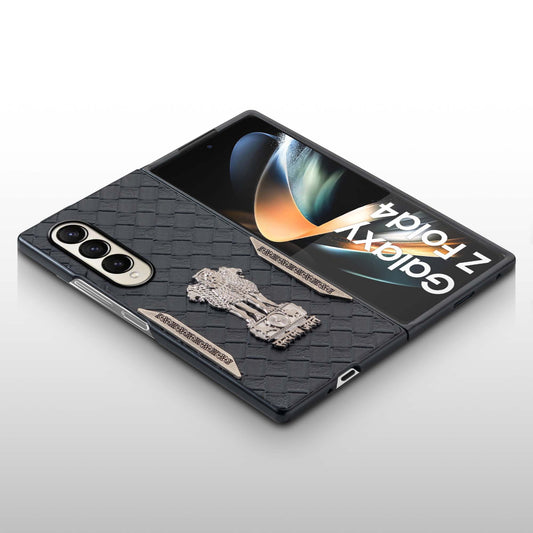 Designer Back Case Inspired by Satyamev Jayate, Textured Surface & Soft Inner Fabric for Samsung Z Fold 4