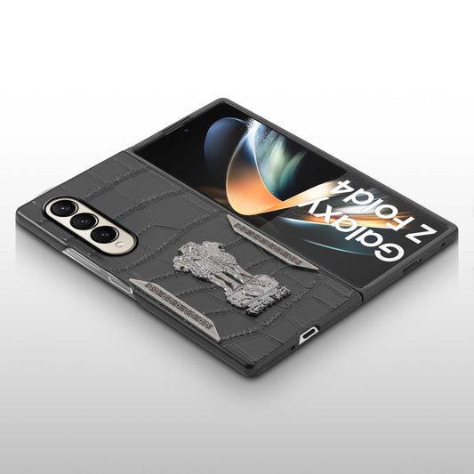 Designer Back Case Inspired by Satyamev Jayate, Textured Surface & Soft Inner Fabric for Samsung Z Fold 4