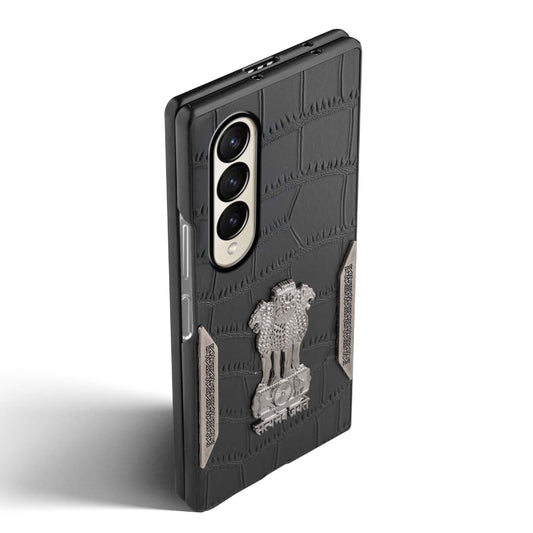 Designer Back Case Inspired by Satyamev Jayate, Textured Surface & Soft Inner Fabric for Samsung Z Fold 4