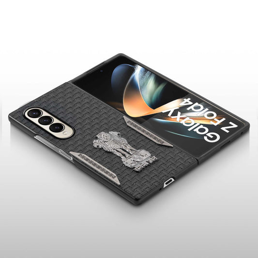 Designer Back Case Inspired by Satyamev Jayate, Textured Surface & Soft Inner Fabric for Samsung Z Fold 4