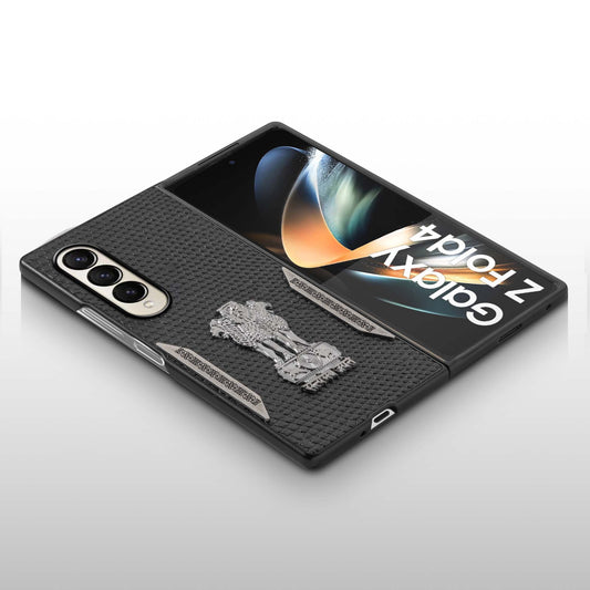 Designer Back Case Inspired by Satyamev Jayate, Textured Surface & Soft Inner Fabric for Samsung Z Fold 4
