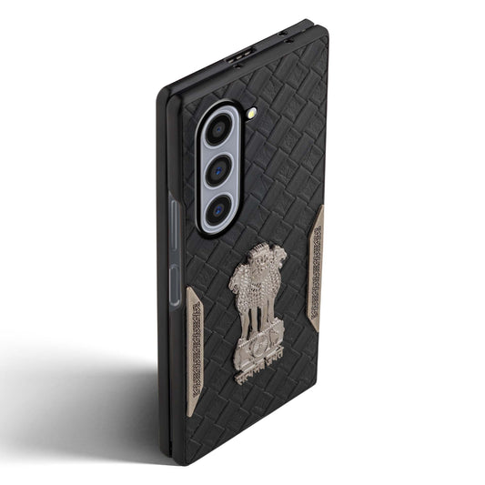 Designer Back Case Inspired by Satyamev Jayate, Textured Surface & Soft Inner Fabric for Samsung Z Fold 5