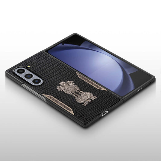 Designer Back Case Inspired by Satyamev Jayate, Textured Surface & Soft Inner Fabric for Samsung Z Fold 5