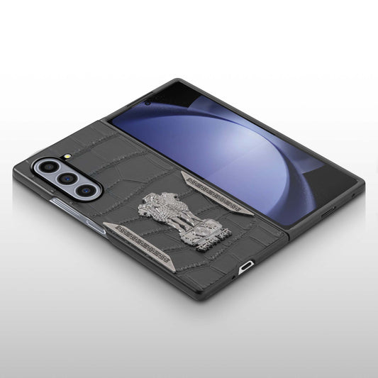 Designer Back Case Inspired by Satyamev Jayate, Textured Surface & Soft Inner Fabric for Samsung Z Fold 5