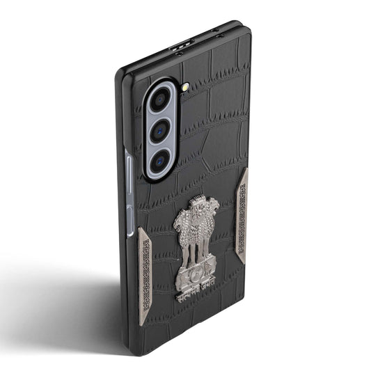 Designer Back Case Inspired by Satyamev Jayate, Textured Surface & Soft Inner Fabric for Samsung Z Fold 5