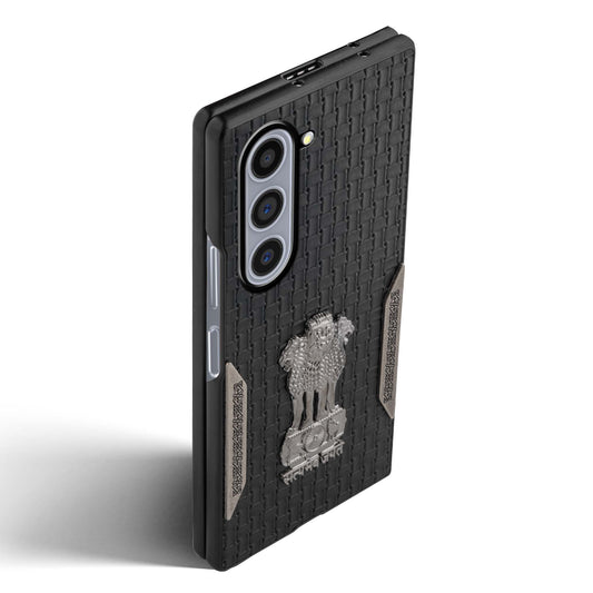 Designer Back Case Inspired by Satyamev Jayate, Textured Surface & Soft Inner Fabric for Samsung Z Fold 5