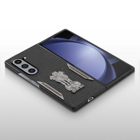 Designer Back Case Inspired by Satyamev Jayate, Textured Surface & Soft Inner Fabric for Samsung Z Fold 5