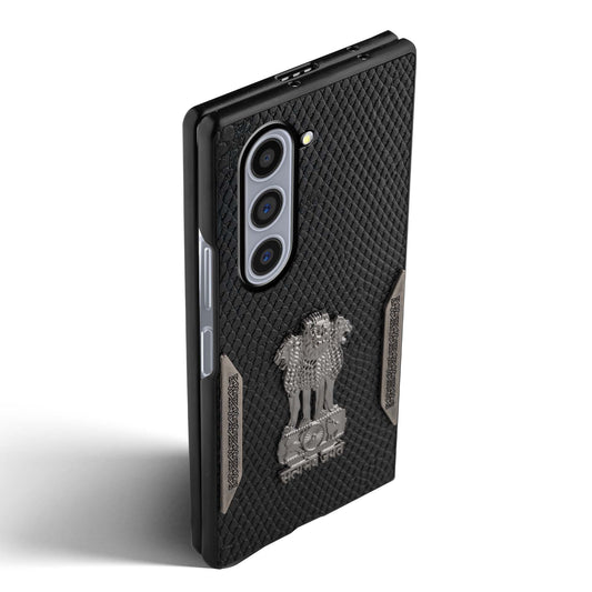 Designer Back Case Inspired by Satyamev Jayate, Textured Surface & Soft Inner Fabric for Samsung Z Fold 5