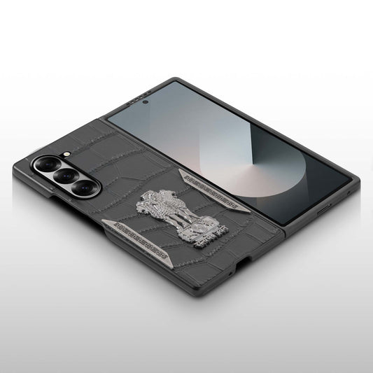 Designer Back Case Inspired by Satyamev Jayate, Textured Surface & Soft Inner Fabric for Samsung Z Fold 6
