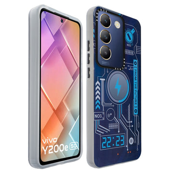 Colorful Reflective Circuit Prints Hard Back Protector Case For Vivo Y200e 5G