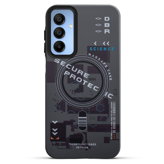 Mechanical Circuit Sector Print Hard Back Cover For Samsung F15 5G