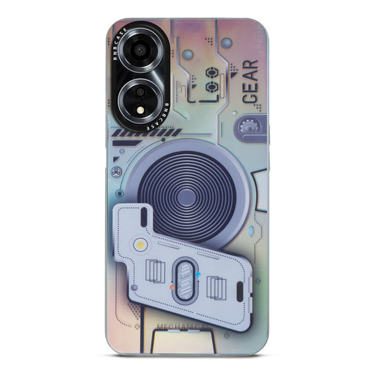 Colorful Reflective Circuit Prints Hard Back Protector Case For Oppo A78 5G