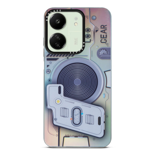 Colorful Reflective Circuit Prints Hard Back Protector Case For Redmi 13C 4G