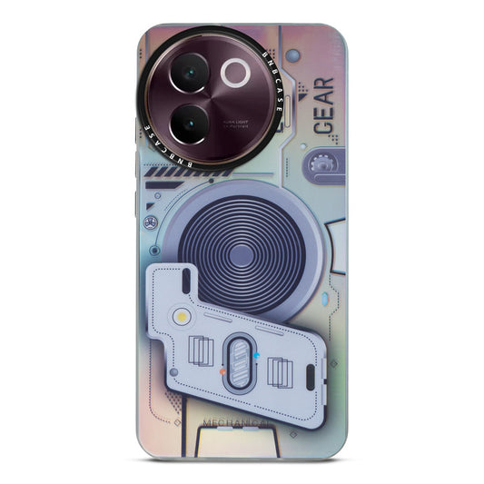 Colorful Reflective Circuit Prints Hard Back Protector Case For Vivo V30e 5G