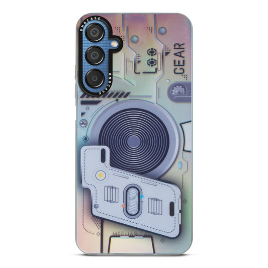 Colorful Reflective Circuit Prints Hard Back Protector Case For Samsung M15 5G