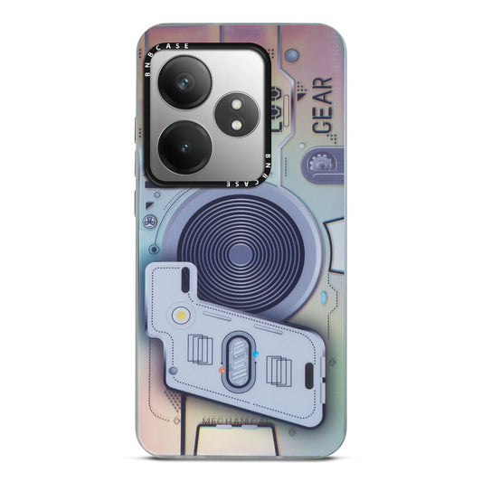 Colorful Reflective Circuit Prints Hard Back Protector Case For Realme GT 6T 5G