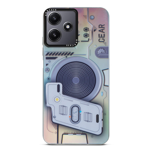 Colorful Reflective Circuit Prints Hard Back Protector Case For Redmi 12 5G