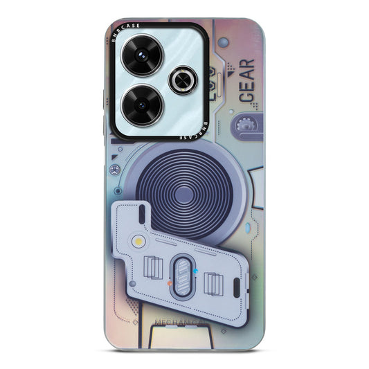 Colorful Reflective Circuit Prints Hard Back Protector Case For Poco M6 Plus 5G