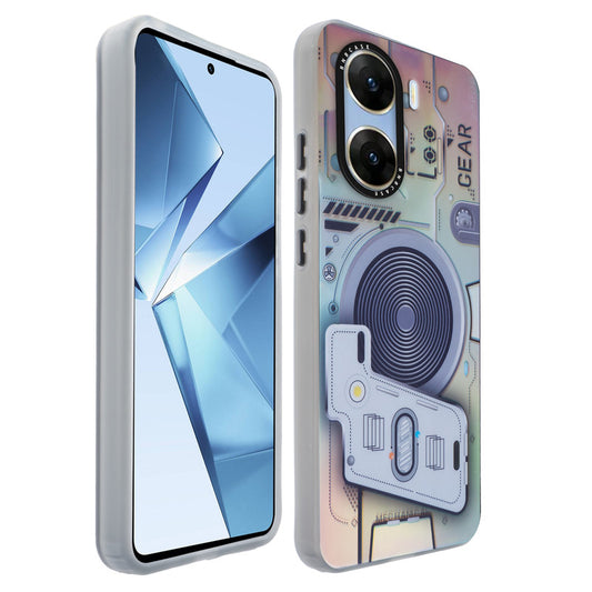 Colorful Reflective Circuit Prints Hard Back Protector Case For Vivo V29e 5G