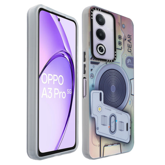 Colorful Reflective Circuit Prints Hard Back Protector Case For Oppo A3 Pro 5G